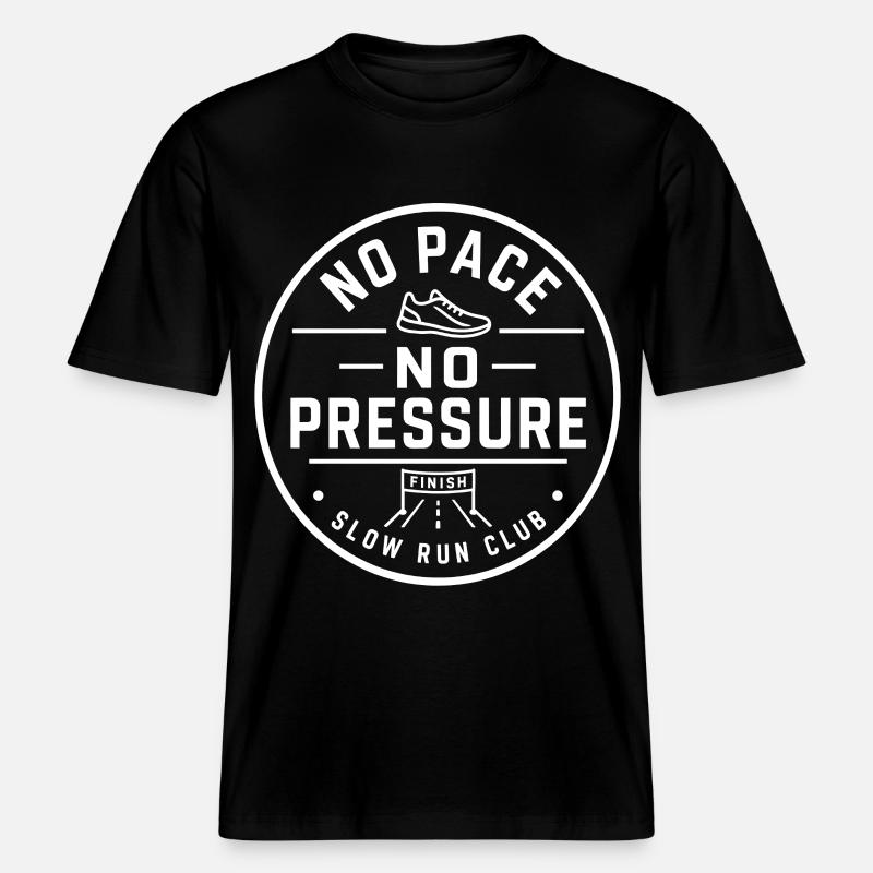 Pas de rythme, pas de pression -  T-shirt unisexe RELAXED FIT en coton bio - noir