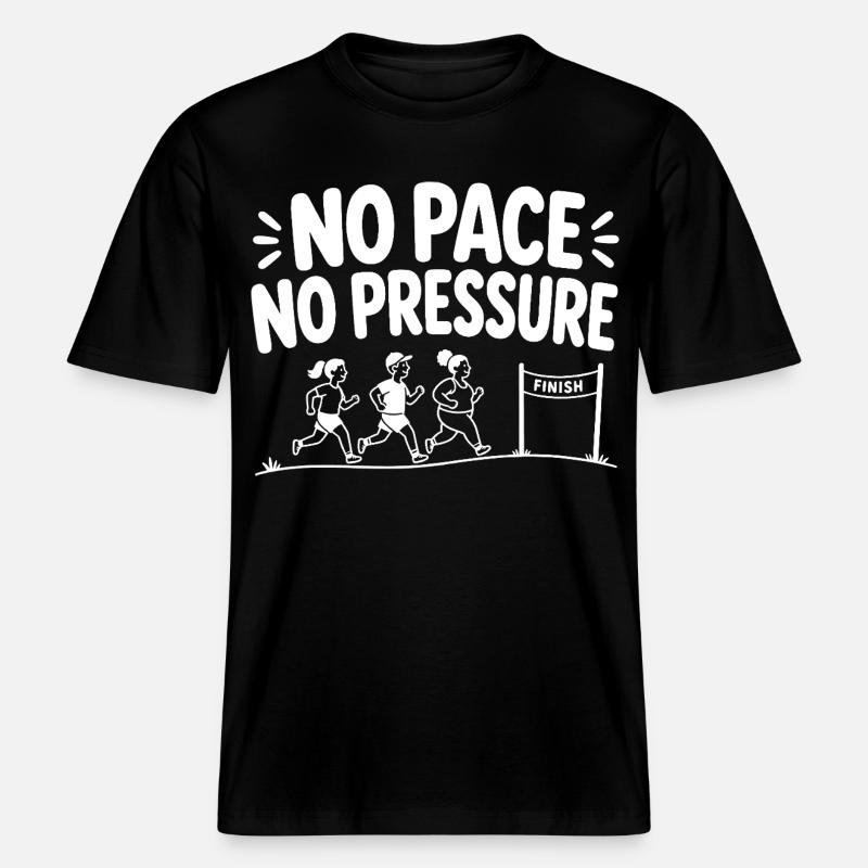 Pas de rythme, pas de pression - T-shirt unisexe RELAXED FIT en coton bio - noir
