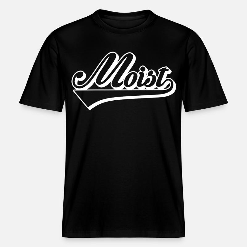 Mobiz Retro Script Logo -  T-shirt unisexe RELAXED FIT en coton bio - noir