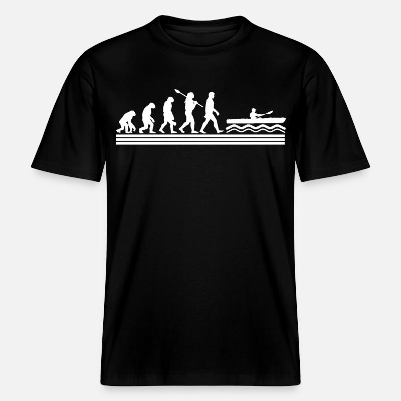 Kajak Evolution -  RELAXED FIT Unisex Organic T-Shirt - Schwarz