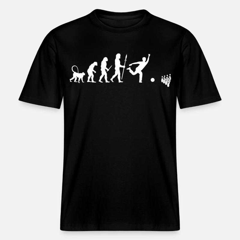 Évolution du bowling -  T-shirt unisexe RELAXED FIT en coton bio - noir