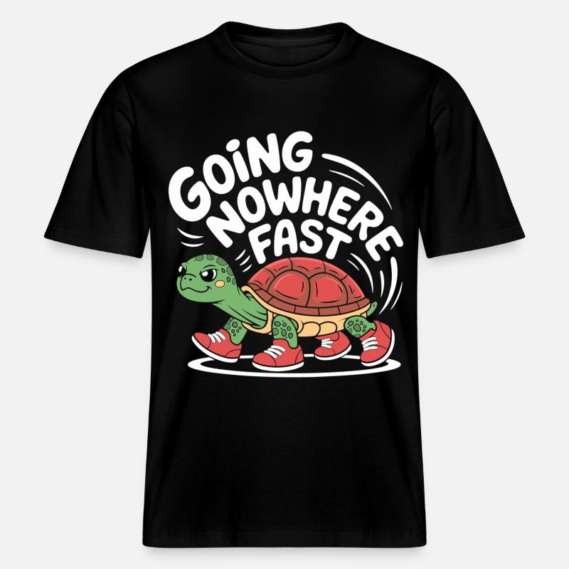Turtle pace in style -  RELAXED FIT Unisex Organic T-Shirt - black