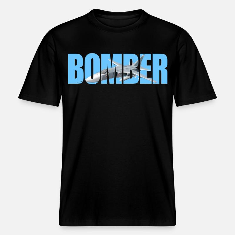 Bomber Su-24 -  RELAXED FIT Unisex Organic T-Shirt - black