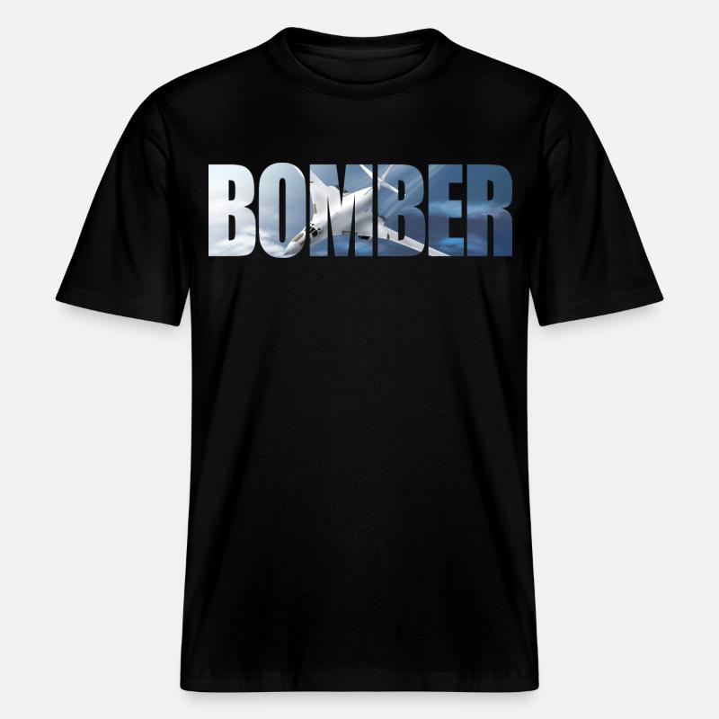 Bomber Tu-160 -  RELAXED FIT Unisex Organic T-Shirt - black