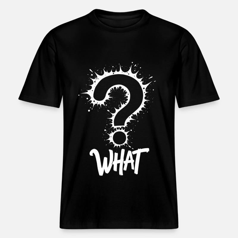 Quel point d’interrogation Splash -  T-shirt unisexe RELAXED FIT en coton bio - noir