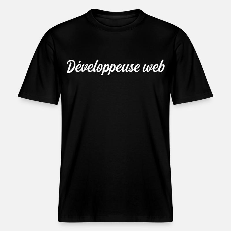 Web Developer -  RELAXED FIT Unisex Organic T-Shirt - black