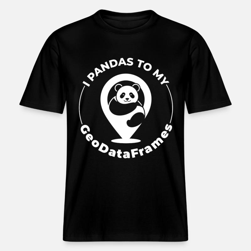 GeoDataFrames Pandas GIS Programmation Python - T-shirt unisexe RELAXED FIT en coton bio - noir