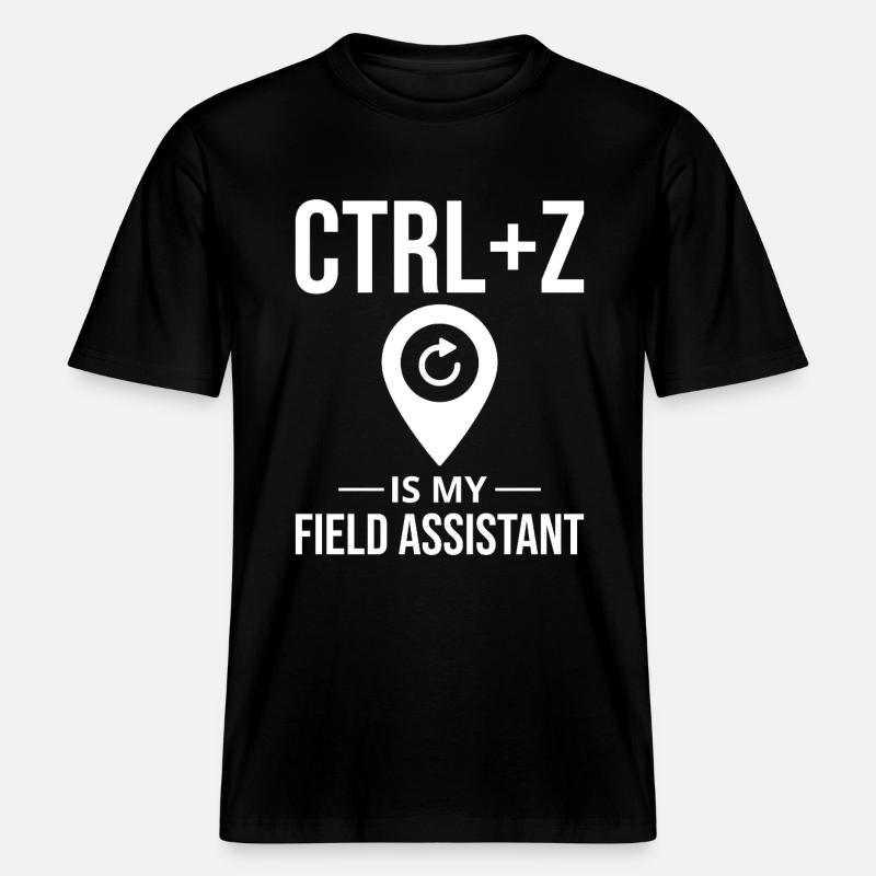 CTRL+Z Feltassistent GIS-dataredigering Angre - Økologisk RELAXED FIT Unisex T-skjorte - svart