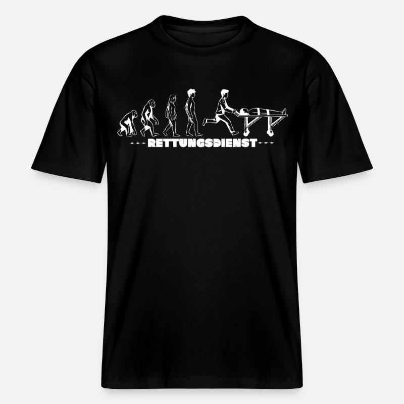 Rettungsdienst Evolution -  RELAXED FIT Unisex Organic T-Shirt - Schwarz