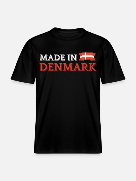 Made in Denmark, Danish pride -  RELAXED FIT Unisex Organic T-Shirt - black