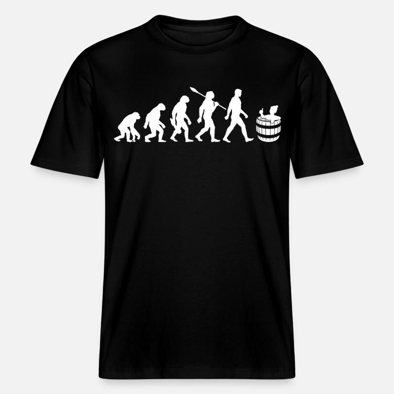 Evolution - Eisbader - Winterbaden - Eisbaden -  RELAXED FIT Unisex Organic T-Shirt - Schwarz