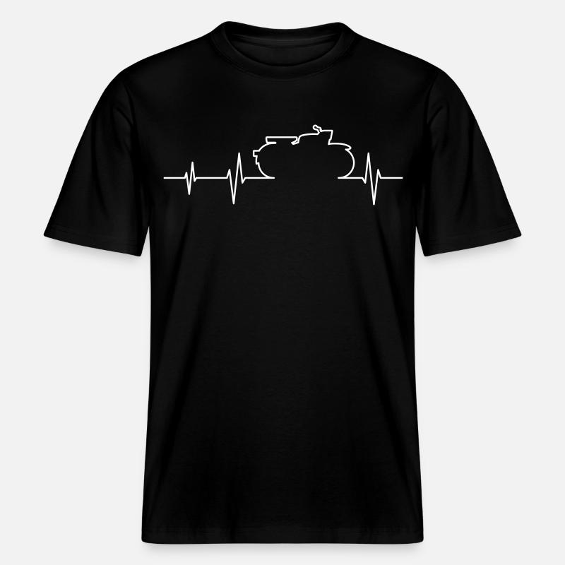 Simson Sparrowhawk Hawk ECG -  T-shirt unisexe RELAXED FIT en coton bio - noir