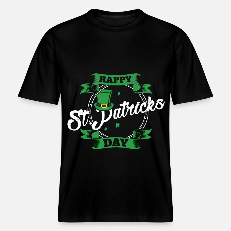 Saint Patrick - T-shirt unisexe RELAXED FIT en coton bio - noir