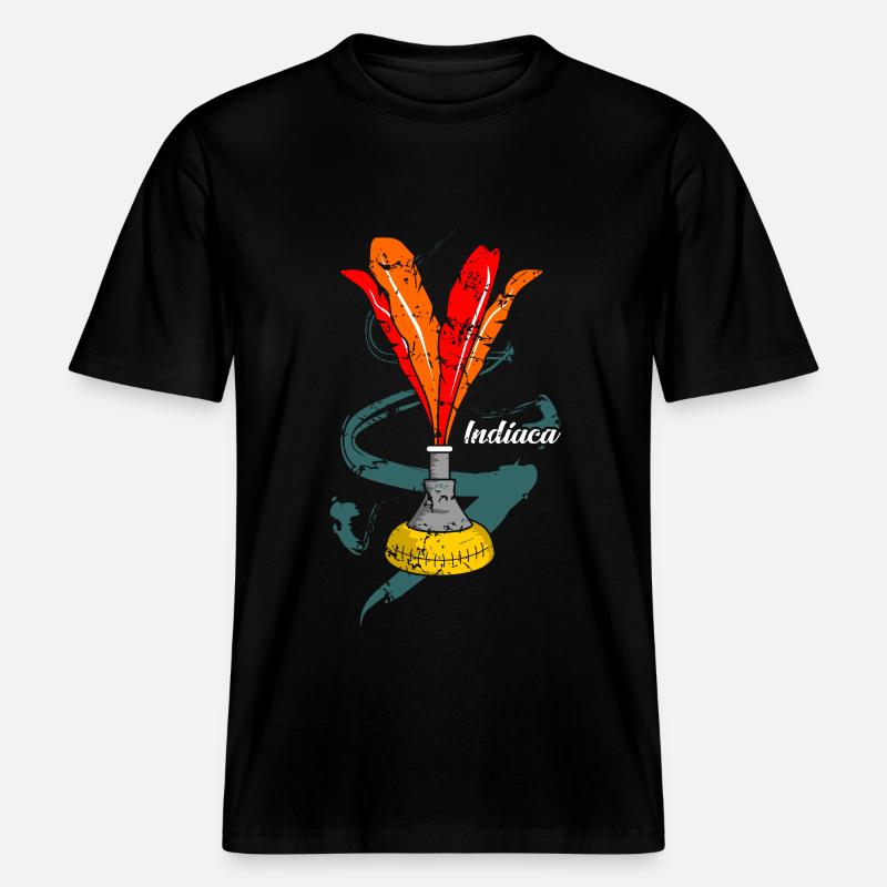 Indiaca Geschenkidee -  RELAXED FIT Unisex Organic T-Shirt - Schwarz