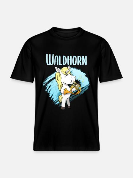 Waldhorn -  RELAXED FIT Unisex Organic T-Shirt - Schwarz