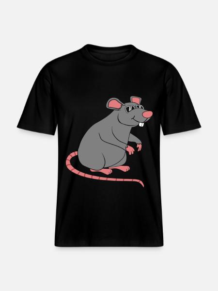rat - T-shirt unisexe RELAXED FIT en coton bio - noir