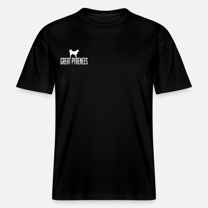 Great Pyrenees Hunderasse Hunde Wilsigns -  RELAXED FIT Unisex Organic T-Shirt - Schwarz