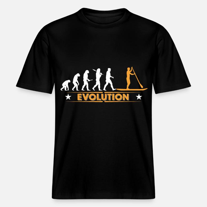 SUP - Stand up paddle - Evolution -  RELAXED FIT Unisex Organic T-Shirt - black