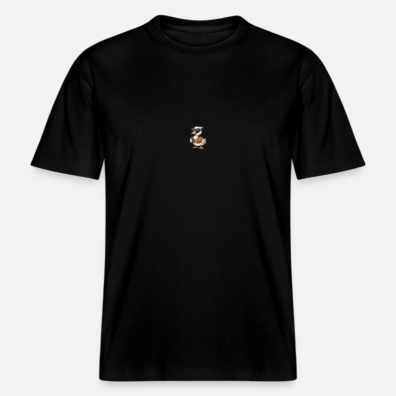 Gans Comic Cool Sommer -  RELAXED FIT Unisex Organic T-Shirt - Schwarz