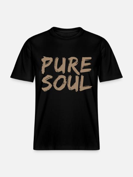 Purity and character pure soul -  RELAXED FIT Unisex Organic T-Shirt - black