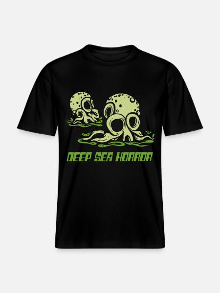 Tiefsee Horror Tentakel - RELAXED FIT Unisex Organic T-Shirt - Schwarz