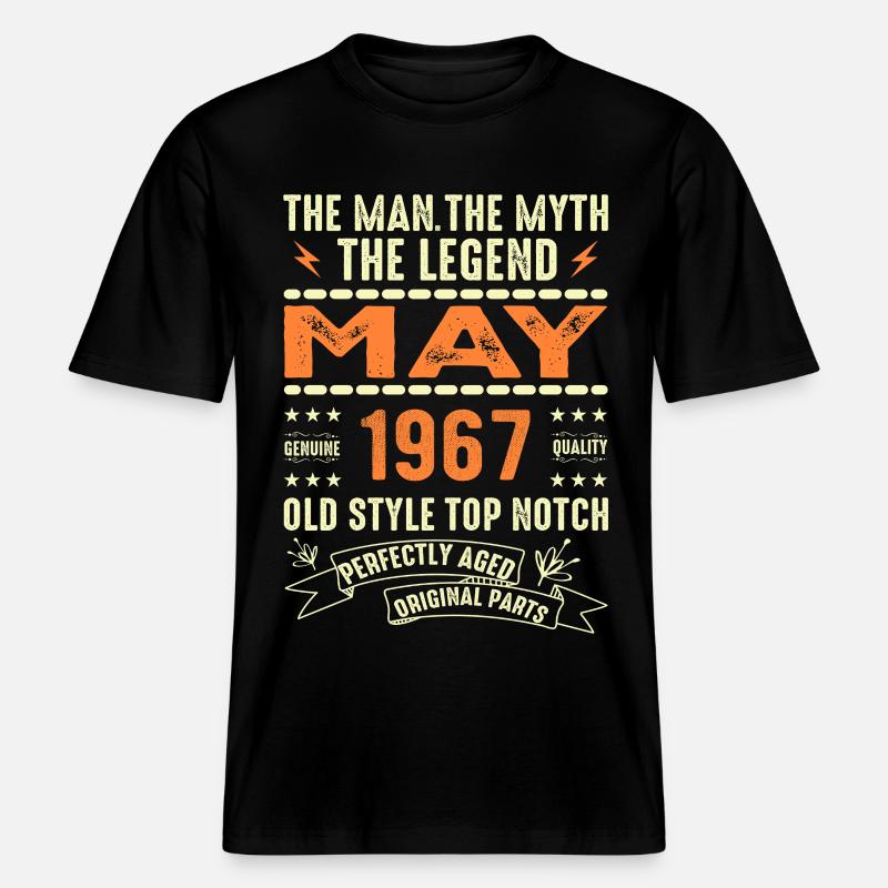 Birthday May 1967 - May 1967 - RELAXED FIT Unisex Organic T-Shirt - black