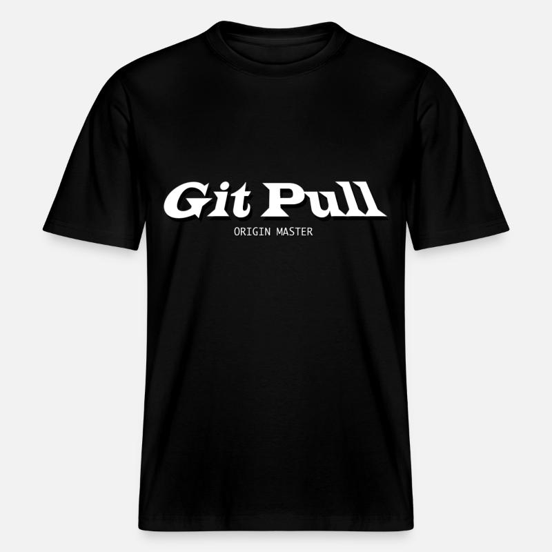 git pull -  RELAXED FIT Unisex Organic T-Shirt - Schwarz