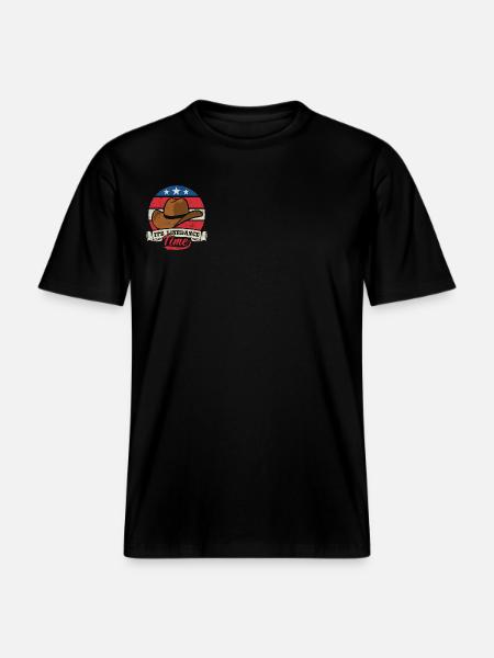 Line Dance Linedancing USA Country Fan - Gift -  RELAXED FIT Unisex Organic T-Shirt - black