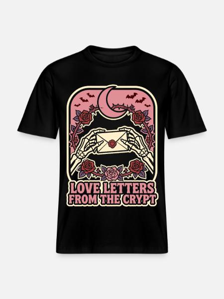 Lettres d’amour de la crypte -  T-shirt unisexe RELAXED FIT en coton bio - noir
