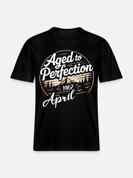 April 1967 birthday april 1967 - RELAXED FIT Unisex Organic T-Shirt - black