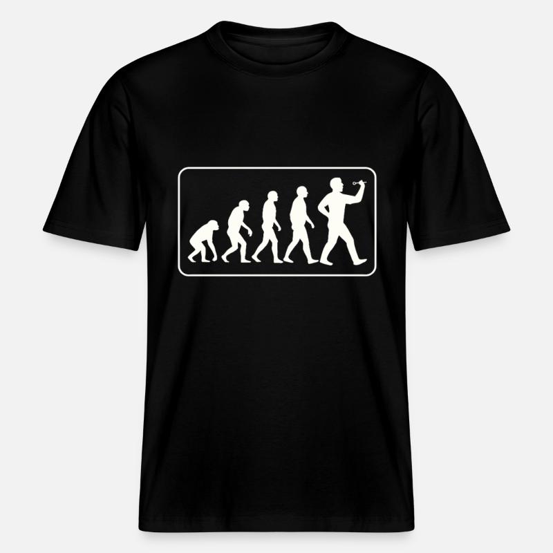 Fléchette Evolution - T-shirt unisexe RELAXED FIT en coton bio - noir