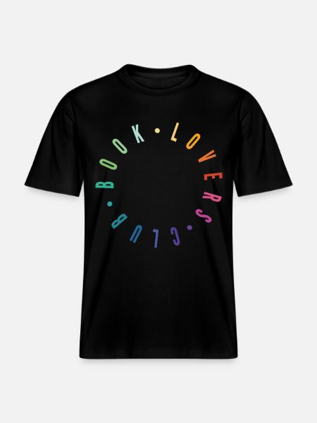 Book Lovers Club Rainbow - RELAXED FIT Unisex Organic T-Shirt - black