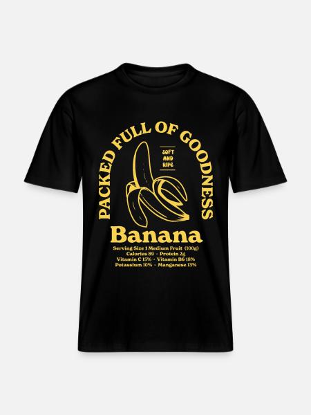 Banana Nutritional - RELAXED FIT Unisex Organic T-Shirt - black