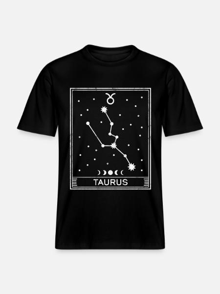 Sternzeichen Stier - RELAXED FIT Unisex Organic T-Shirt - Schwarz