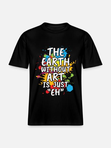 La Terre Sans-100 -  T-shirt unisexe RELAXED FIT en coton bio - noir