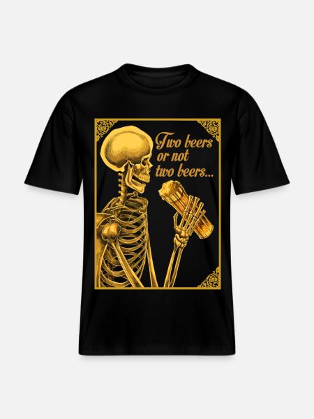 ZWEI BIERE ODER NICHT ZWEI BIERE - RELAXED FIT Unisex Organic T-Shirt - Schwarz