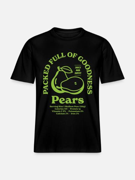 Pears Nutritional - RELAXED FIT Unisex Organic T-Shirt - black