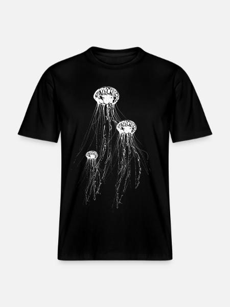 Méduse -  T-shirt unisexe RELAXED FIT en coton bio - noir