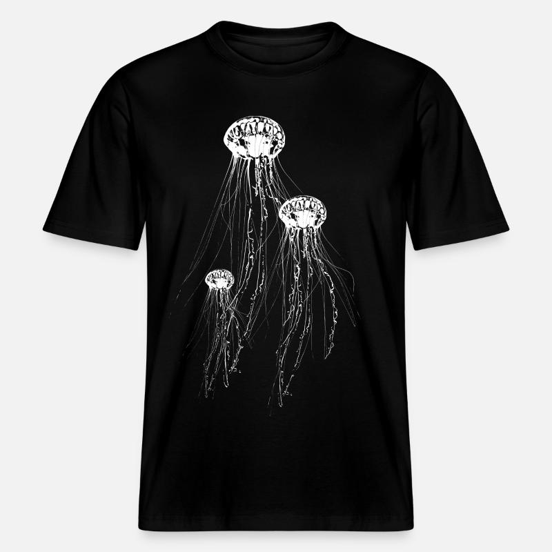 Méduse -  T-shirt unisexe RELAXED FIT en coton bio - noir