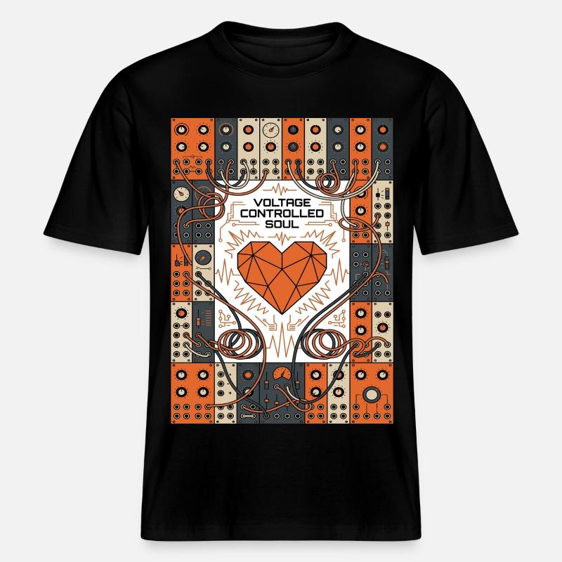 Spannungsgesteuerte Seele. Synthie - RELAXED FIT Unisex Organic T-Shirt - Schwarz