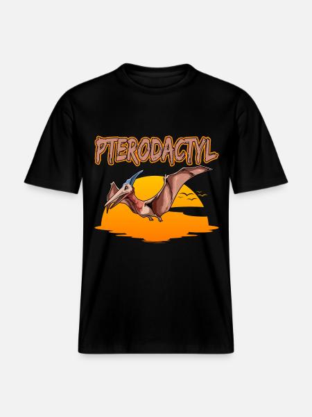 Pterodactyl Pteranodon Peteinosaurus -  RELAXED FIT Unisex Organic T-Shirt - Schwarz