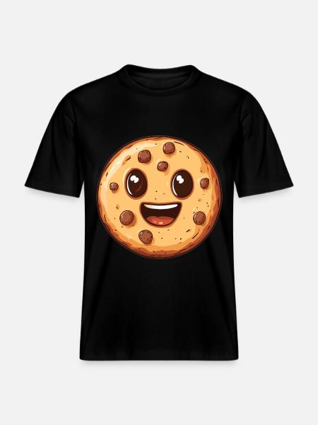 Laughing Cookie - RELAXED FIT Unisex Organic T-Shirt - black