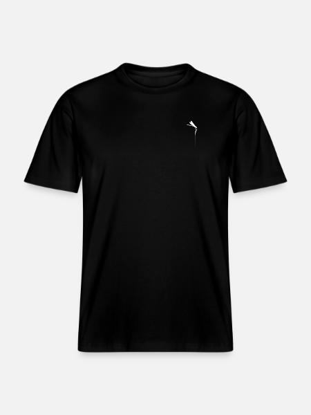Zen-Libelle – Minimalistischer Kachimushi-Geist -  RELAXED FIT Unisex Organic T-Shirt - Schwarz