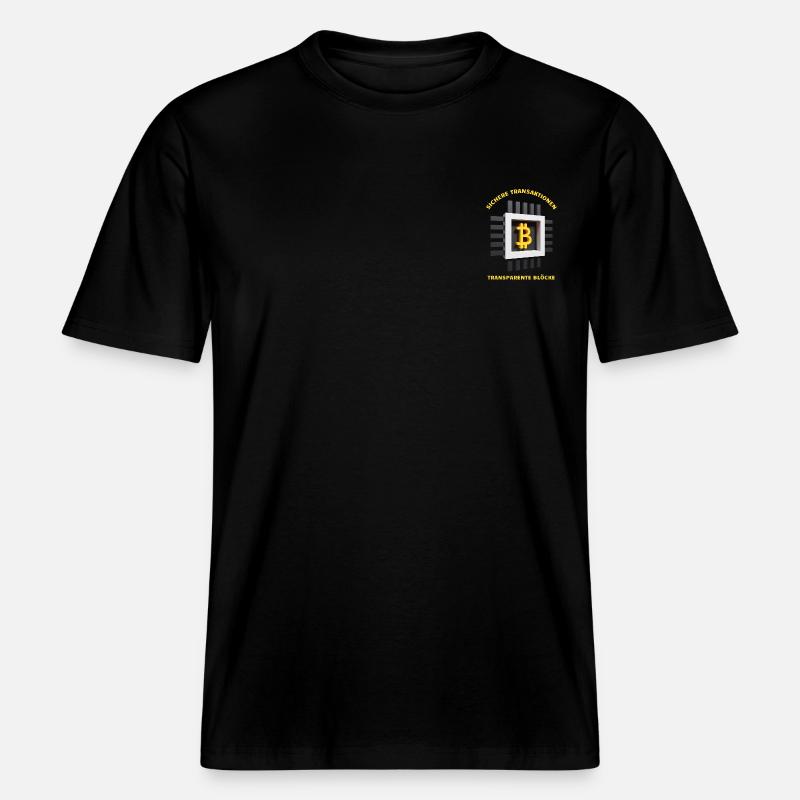 Bitcoin Krypto Geschenk Geschenkidee -  RELAXED FIT Unisex Organic T-Shirt - Schwarz