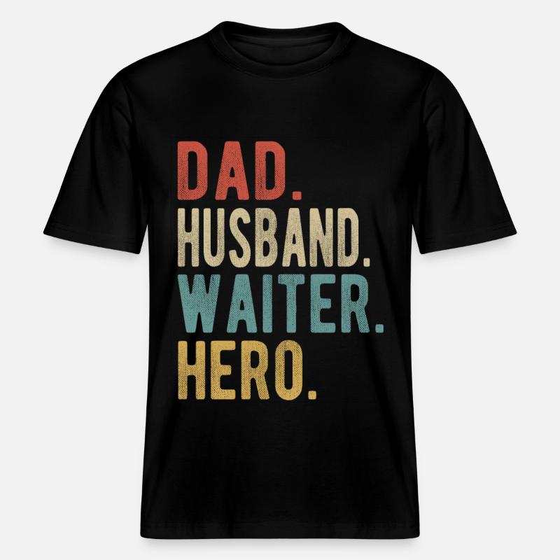 Kellner Papa Ehemann Held -  RELAXED FIT Unisex Organic T-Shirt - Schwarz