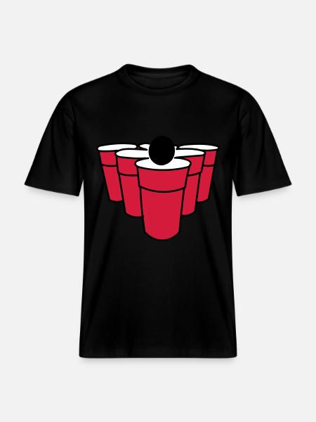Beerpong - RELAXED FIT Unisex Organic T-Shirt - Schwarz