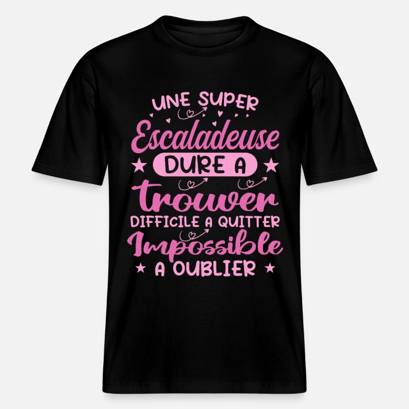 Ein Superkletterer - Kletterer Geschenk - RELAXED FIT Unisex Organic T-Shirt - Schwarz