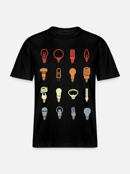 Light bulb sockets - RELAXED FIT Unisex Organic T-Shirt - black