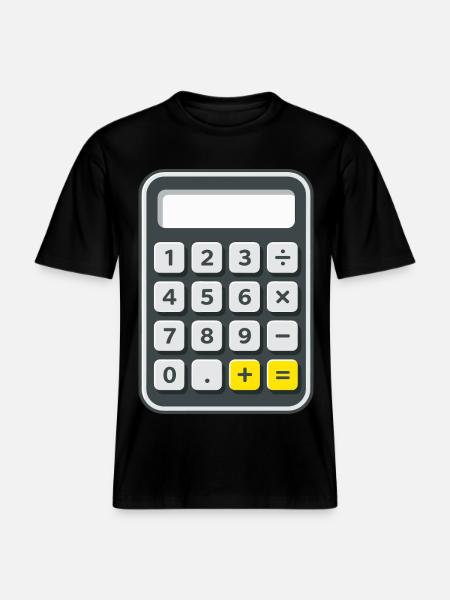 Taschenrechner Kostüm Karneval Fasching Nerd - RELAXED FIT Unisex Organic T-Shirt - Schwarz