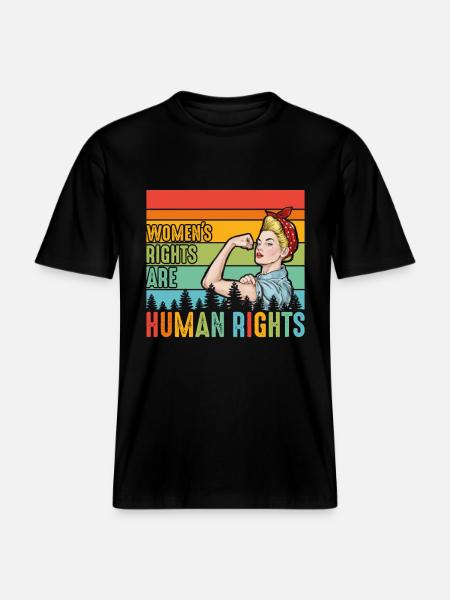 Women's rights are human rights -  RELAXED FIT Unisex Organic T-Shirt - black